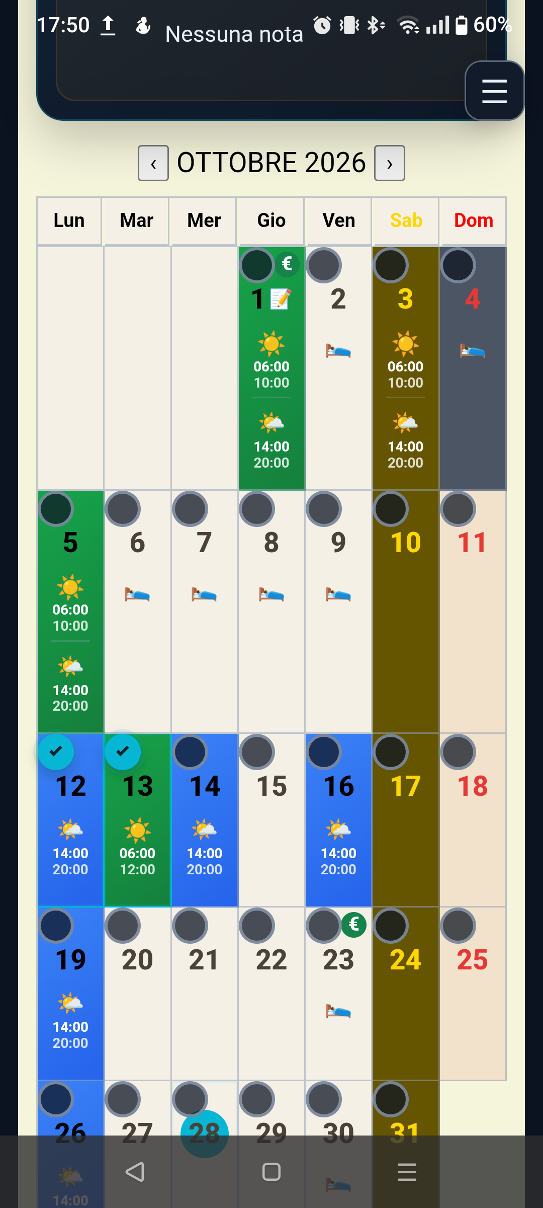 Screenshot di Registro Turni - schermata 1